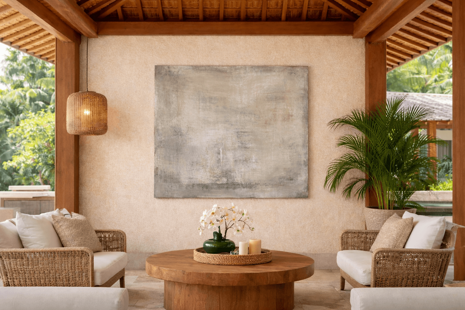 Residual Form - Trace II in tropical hotel interior