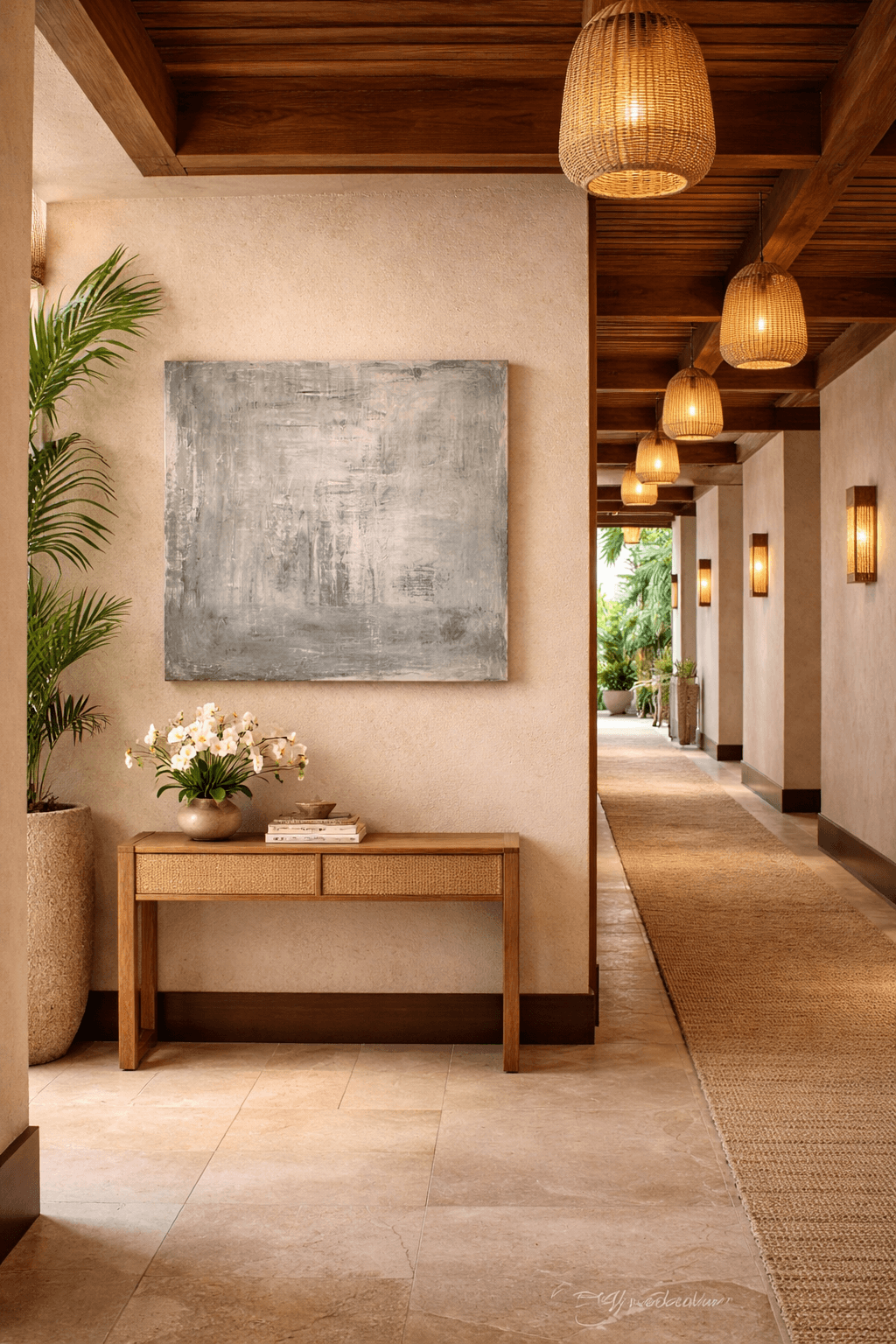 Residual Form - Trace I in tropical hotel interior