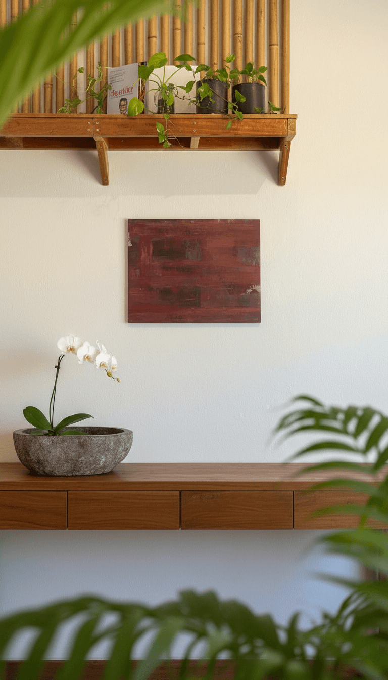 Red Tension II in tropical hotel interior